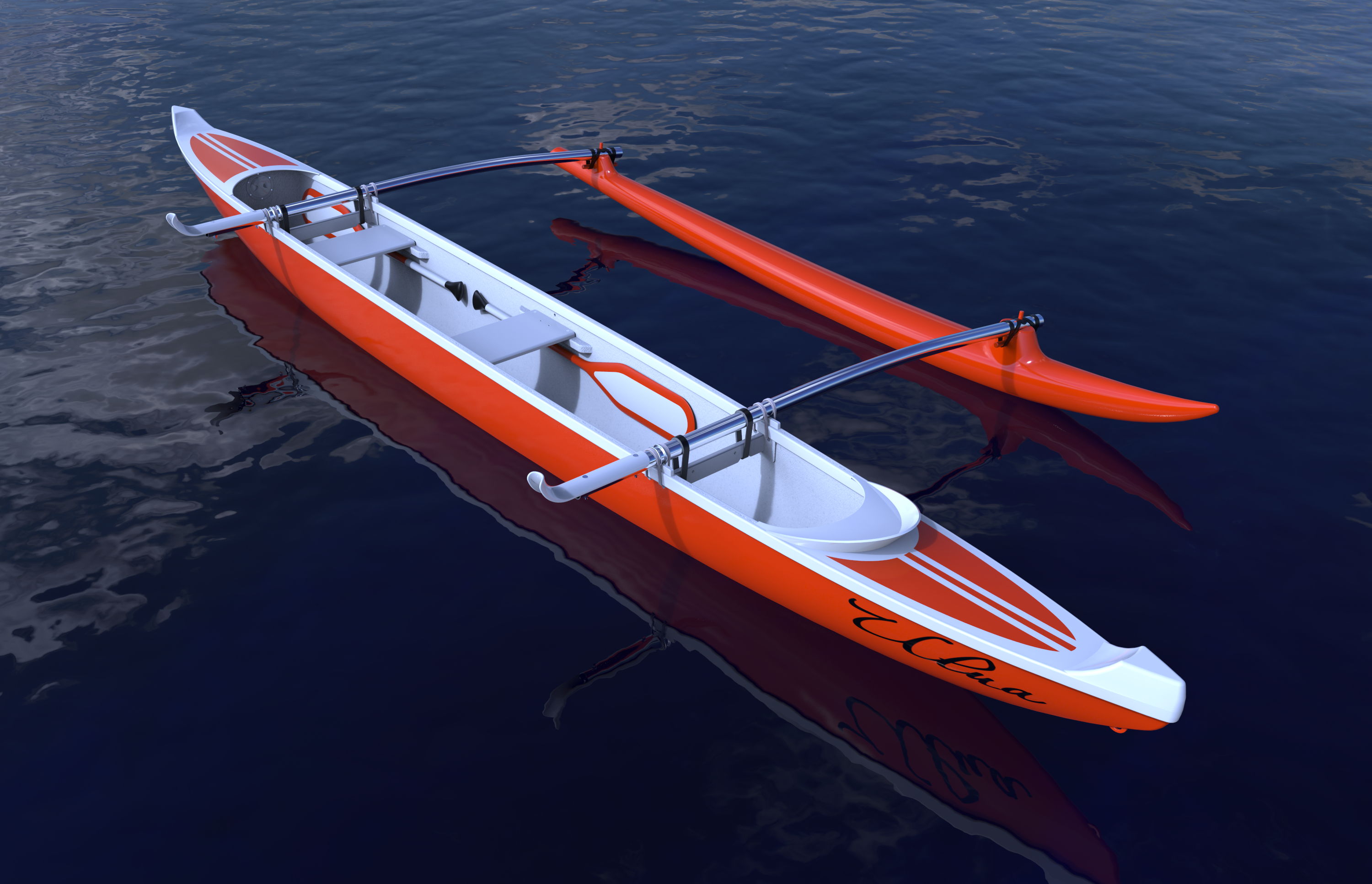 帆船独木舟3D模型图纸 Solidworks设计